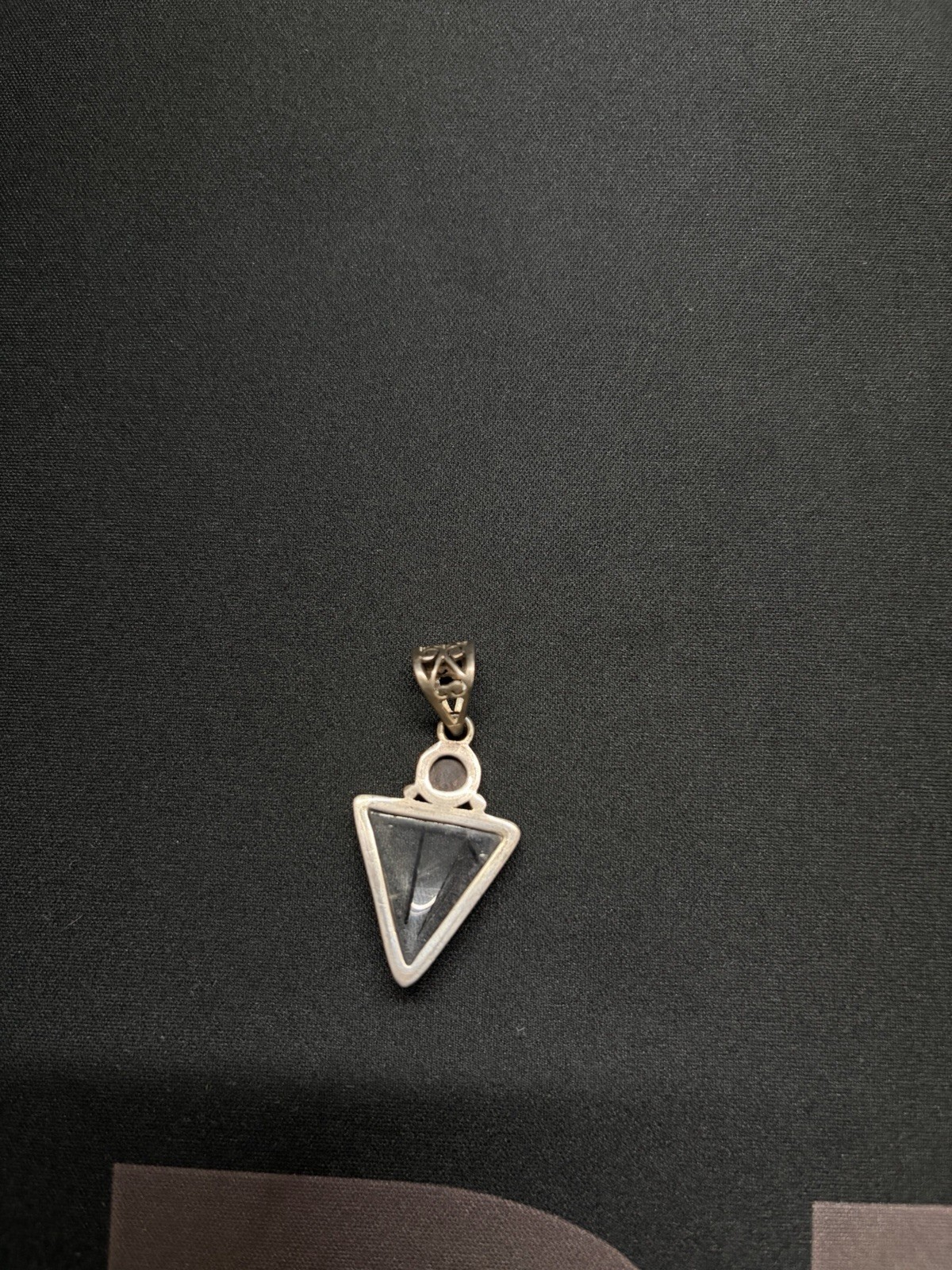 Silver Metal Triangle Pendant Charm, Bezel Setting, No Stone