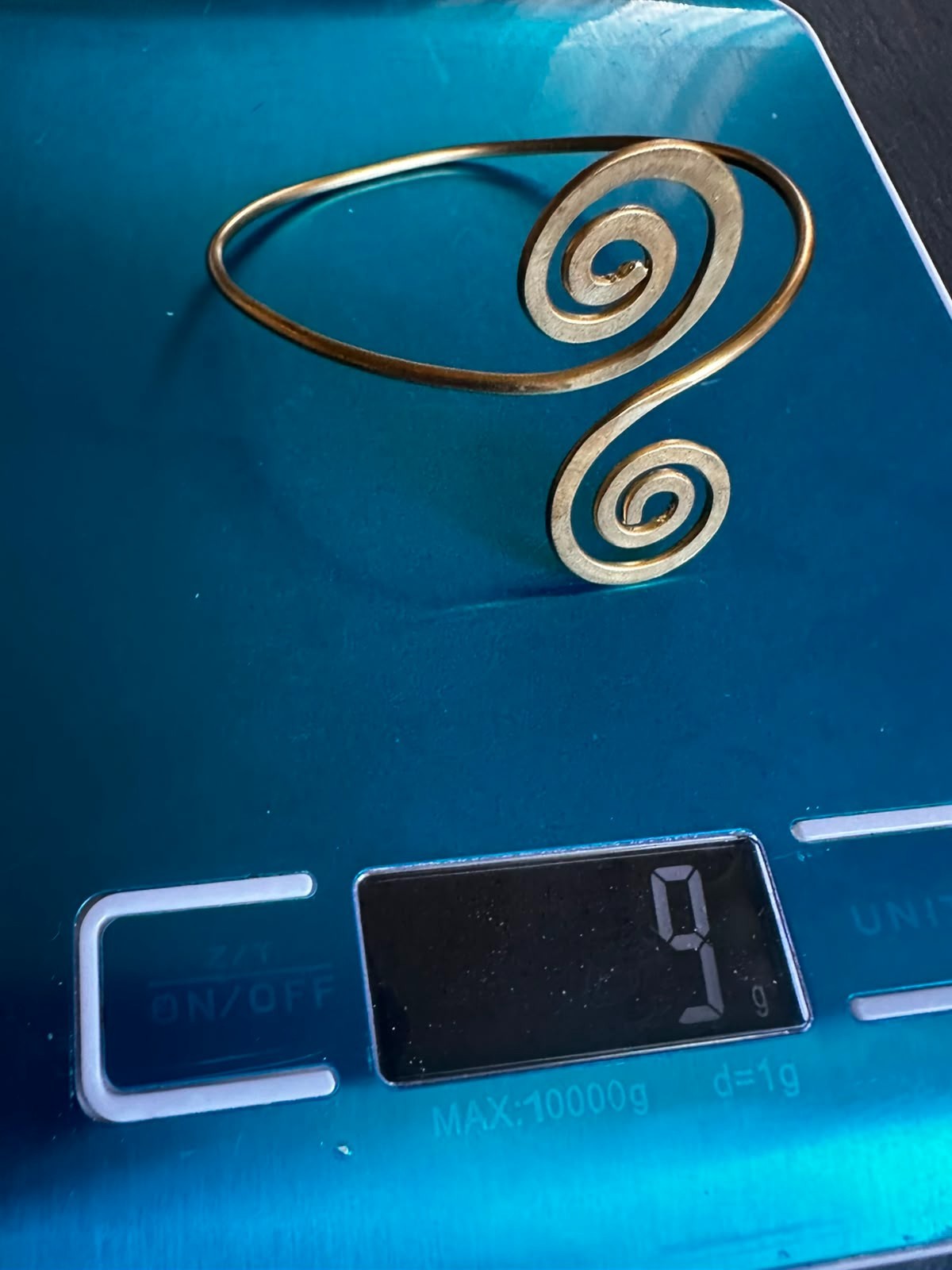 Handmade Spanish Copper Upper Arm Cuff Adjustable Spiral Armlet Artisan Jewelry