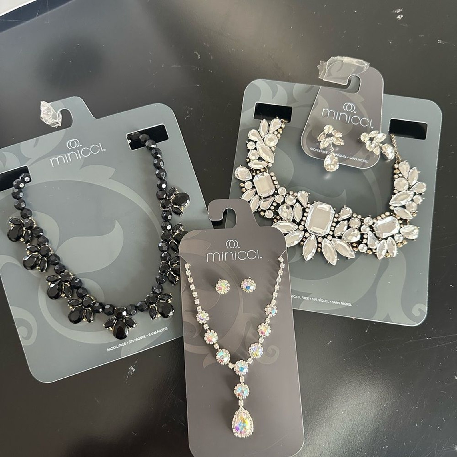 Minicci Jewelry Lot Prom Special Occasion Necklace Earring Set
