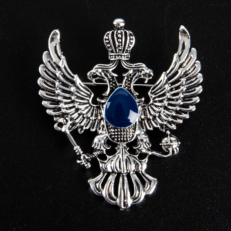 Retro Wing Metal Pin Vintage Eagle Badge Brooch Crown Lapel Pin Men Access JL