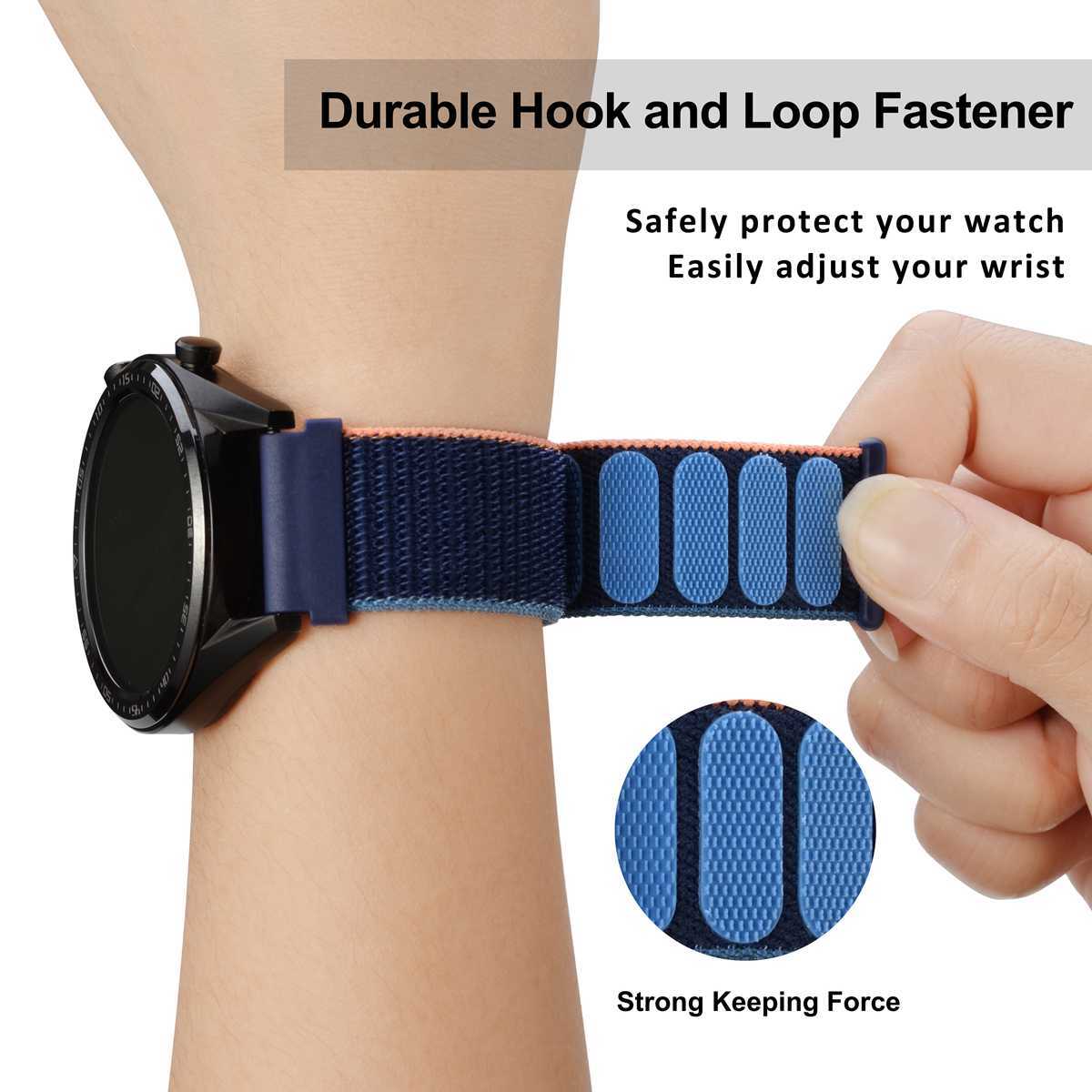WOCCI Nylon strap Watch Band 18mm 20mm 22mm Watchband for Men Quick Release