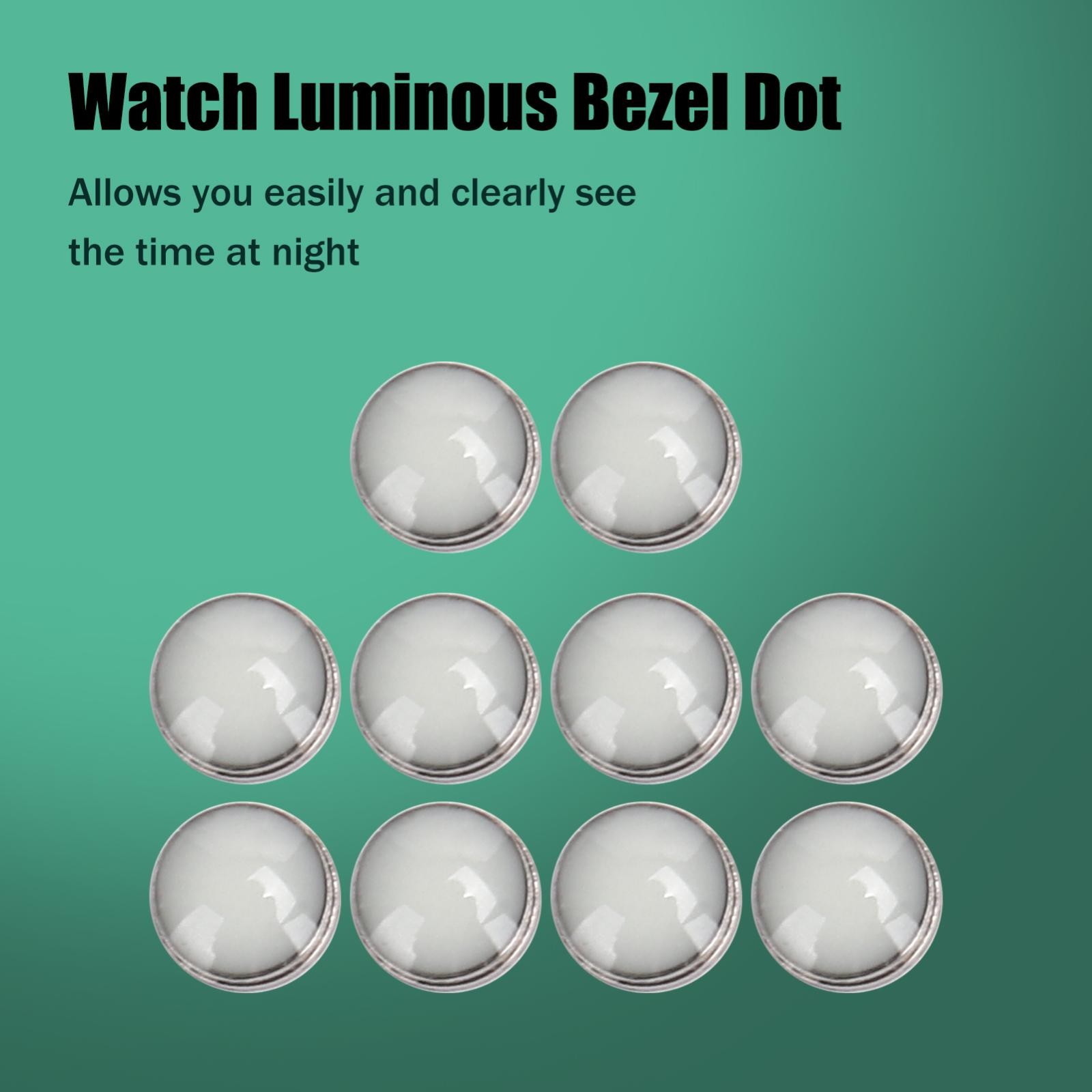 10Pack 2mm Watch Luminous Bezel Night Dots Watch Dial Decorative Accessories