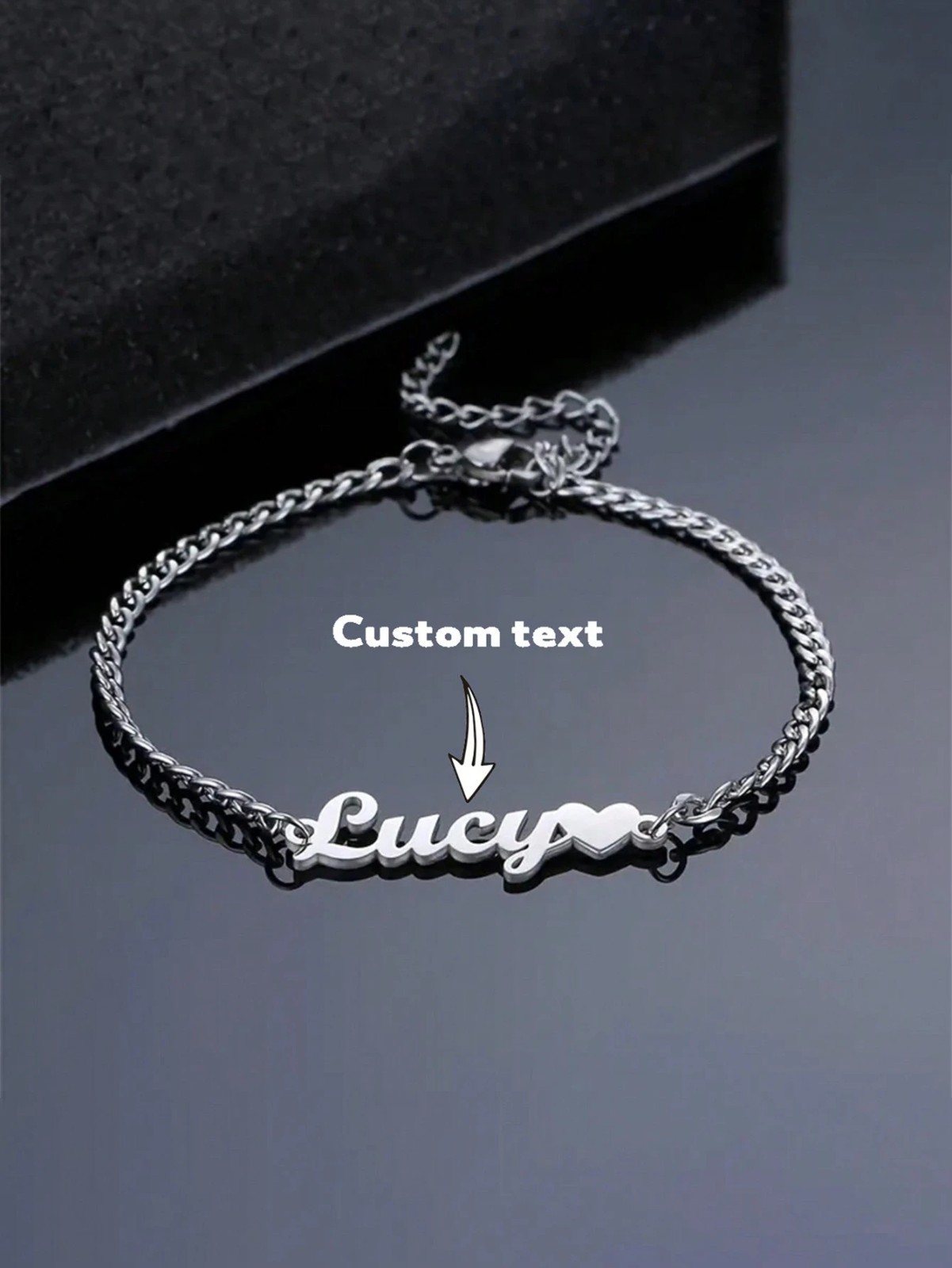 Hot Summer Personalized Custom Name Anklet Silver Steel Stainless Steel Jewelry