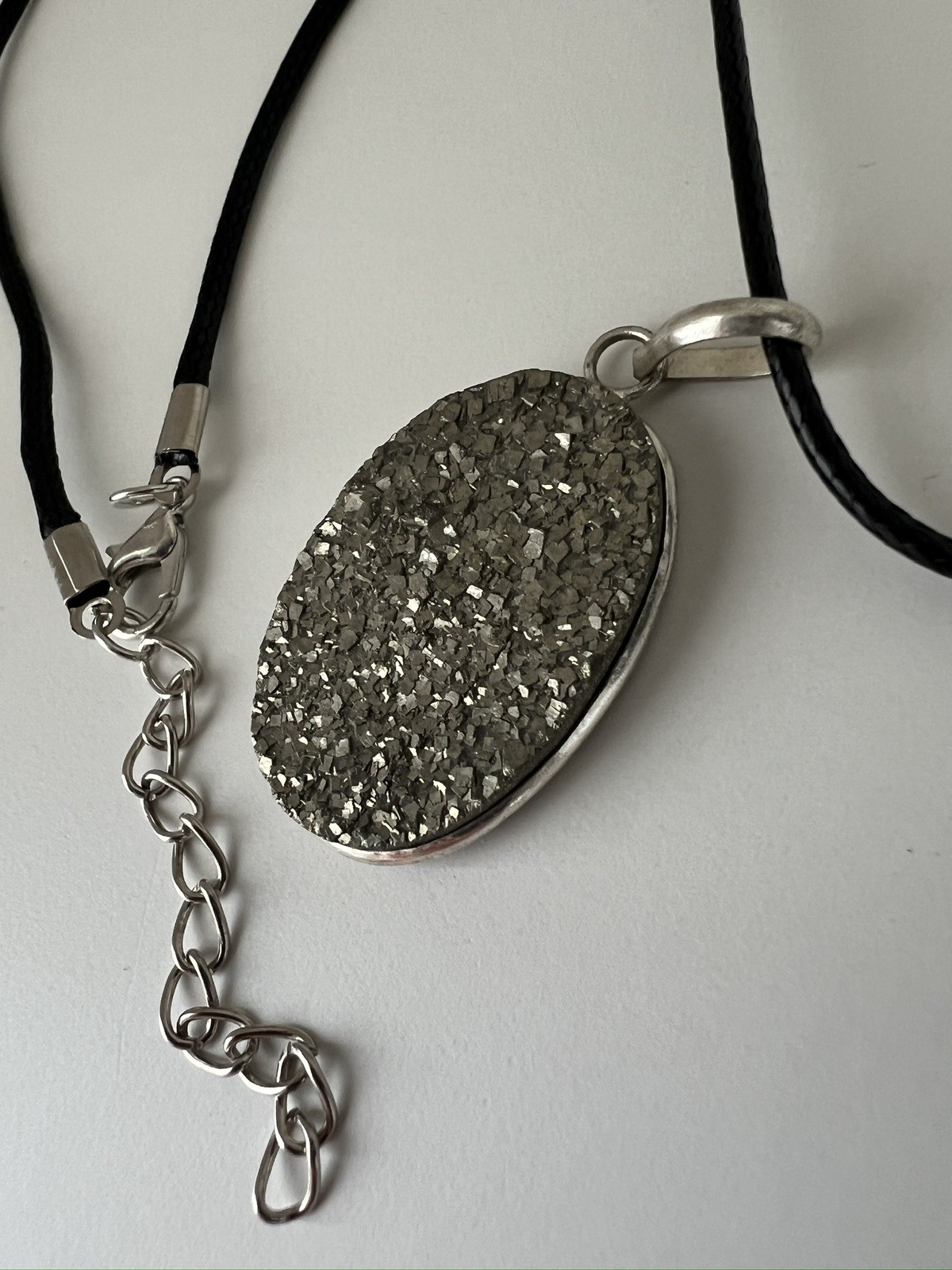 Pyrite – Druzy Pendant Necklace