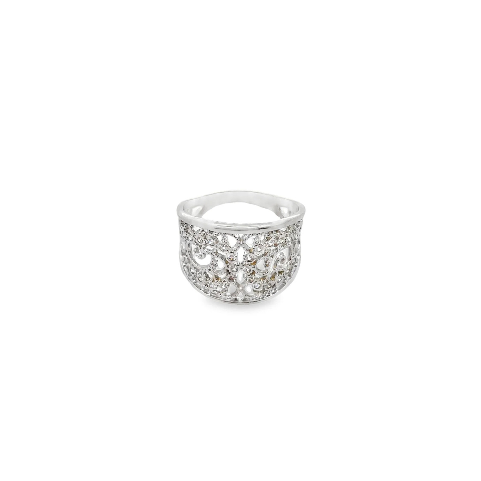 Gold/Rhodium CZ Vintage Ring