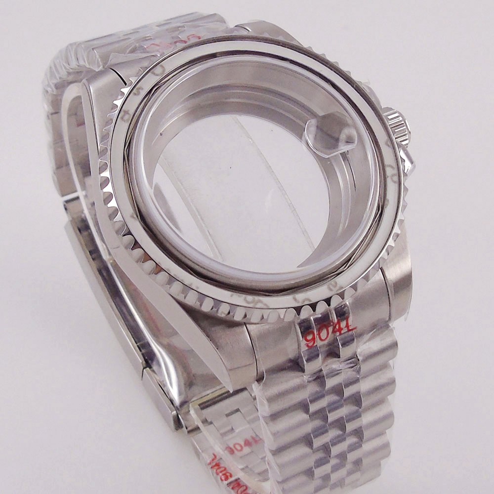 200M Diver Watch Case 40mm Sapphire Fit NH35 NH34 GMT PT5000 Steel Slide Buckle