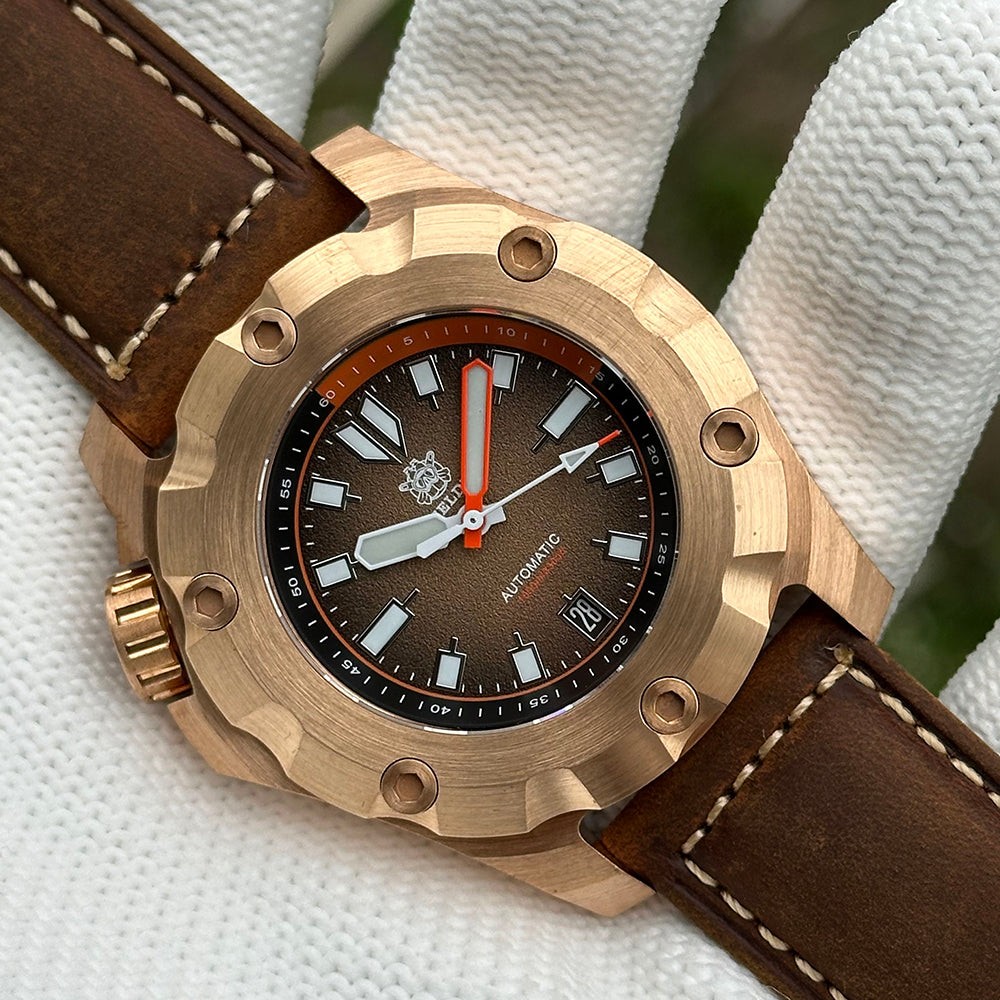STEELDIVE SD1942S Mens Bronze 45mm 1000M Automatic Dive Watch NH35 Sapphire