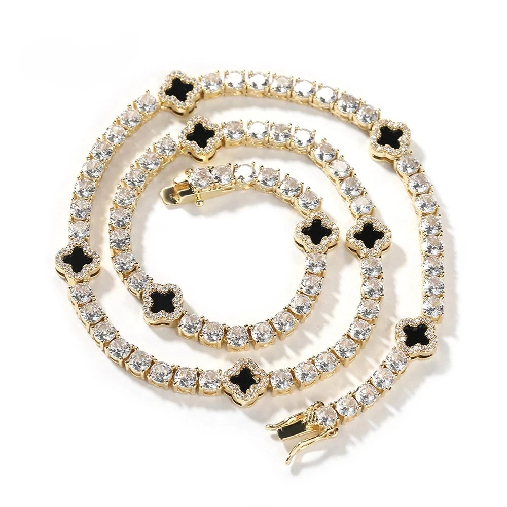 20TCW Round Cut Lab Created Diamond Tennis Necklace 14k Yellow Gold Plated