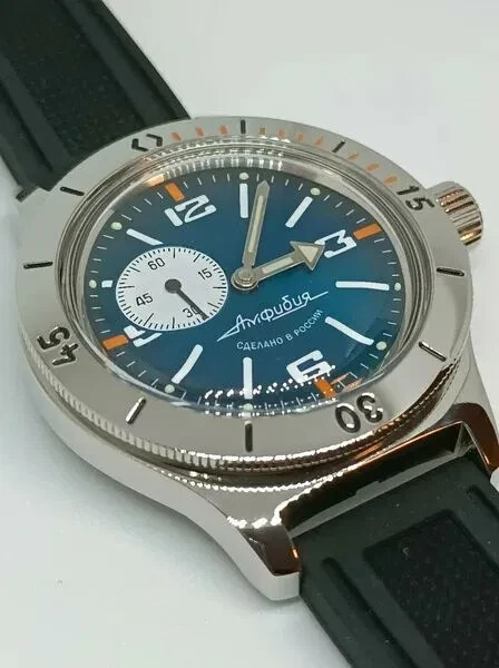 Vostok mphibia 12072B Watch NEW 2023 MODEL Diver Mechanical Automatic US SELLER