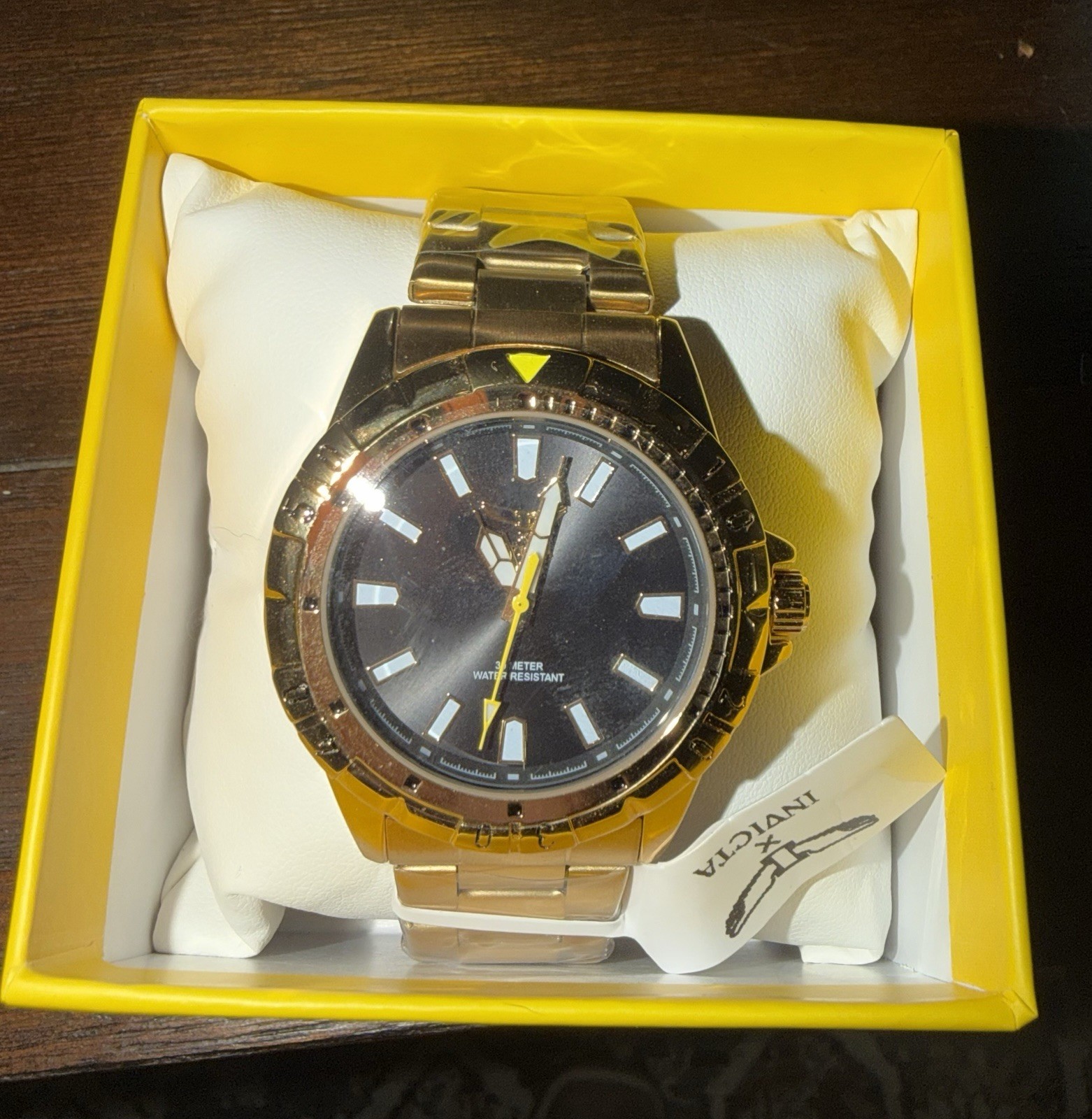 Invicta Pro Diver Men’s Quartz Analog Black Dial Gold-Tone 48mm Watch w/ Box