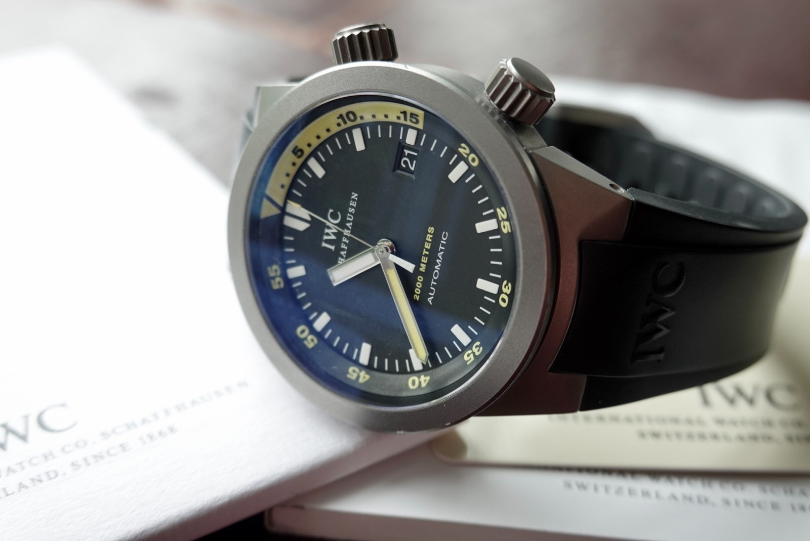 IWC Aquatimer Men’s Black Watch – IW353804