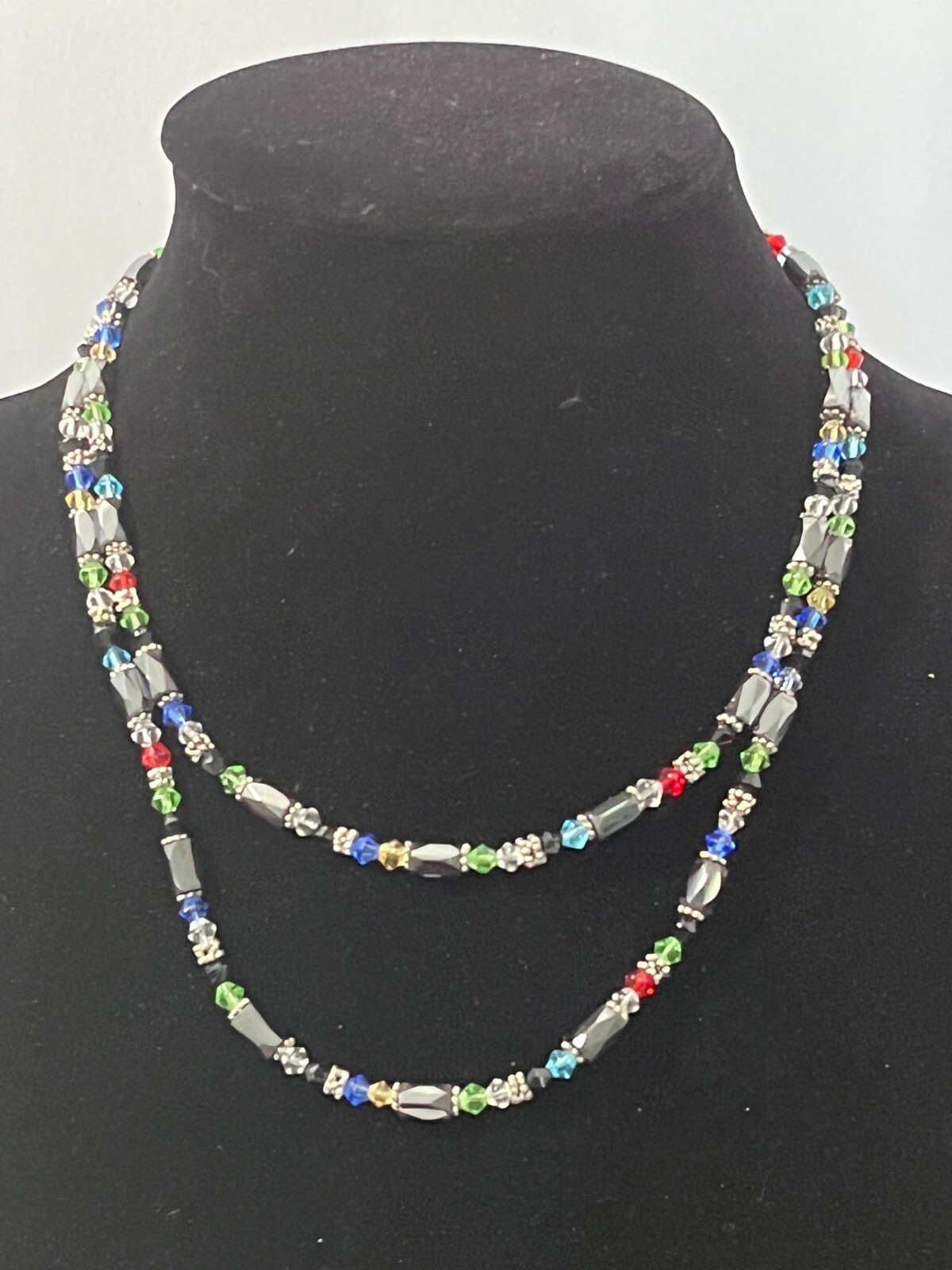 38″ Multi-Colored Beaded Magnetic Multi Use Necklace