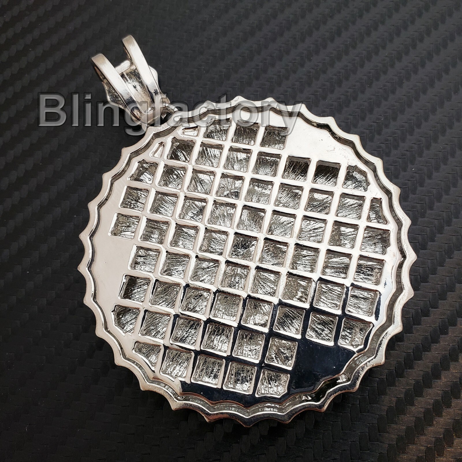 ICED HIP HOP SILVER PLATED THE BLACK WALL STREET CUBIC ZIRCONIA CHARM PENDANT