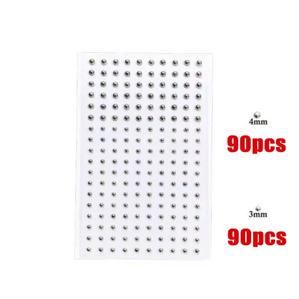 180pcs Face Gems Lip Stud, Fake Piercing Nose Stud Eyebrow Sliver