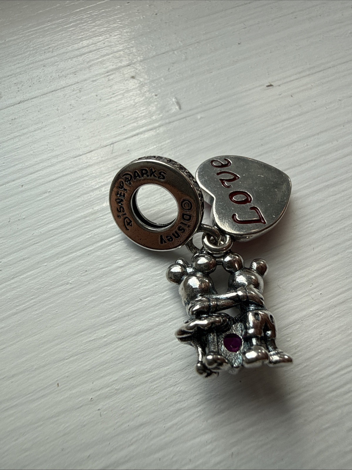 Authentic Pandora DISNEY Mickey Mouse & Minnie Mouse Love Charm #797769CZR