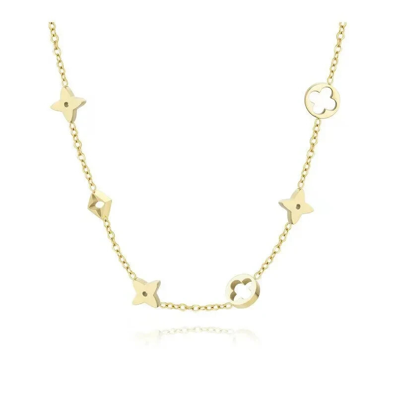 Hollow Flower 18K Gold-Plated Necklace