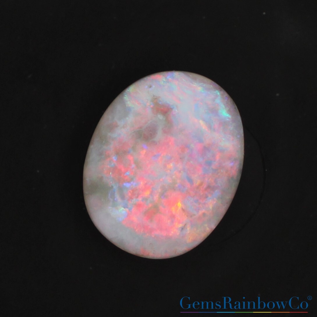 Australian opal with intense fire, Multi colour Loose Gemstone 10 ct, Oval Shape