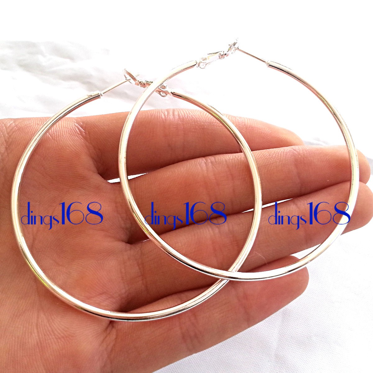 Designer Inspired Genuine 925 Sterling Silver 2 mm Thin Shiny Tube Hoop Earrings
