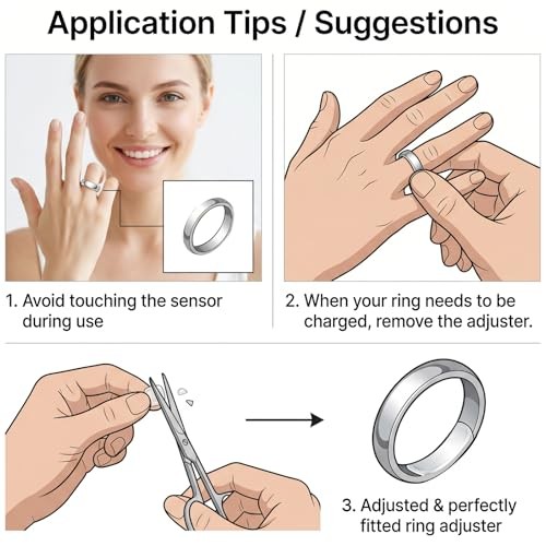 Thinp Ring Size Adjuster, 120 Pack Invisible for Oura Rings Gen 4/3/ Samsung