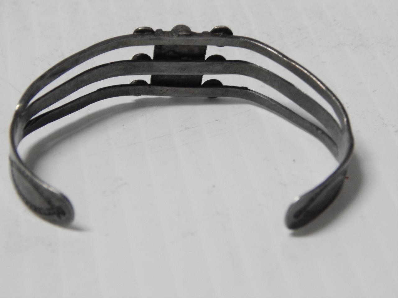 VINTAGE c.1930s FRED HARVEY NAVAJO INDIAN STERLING SILVER TURQUOISE BRACELET