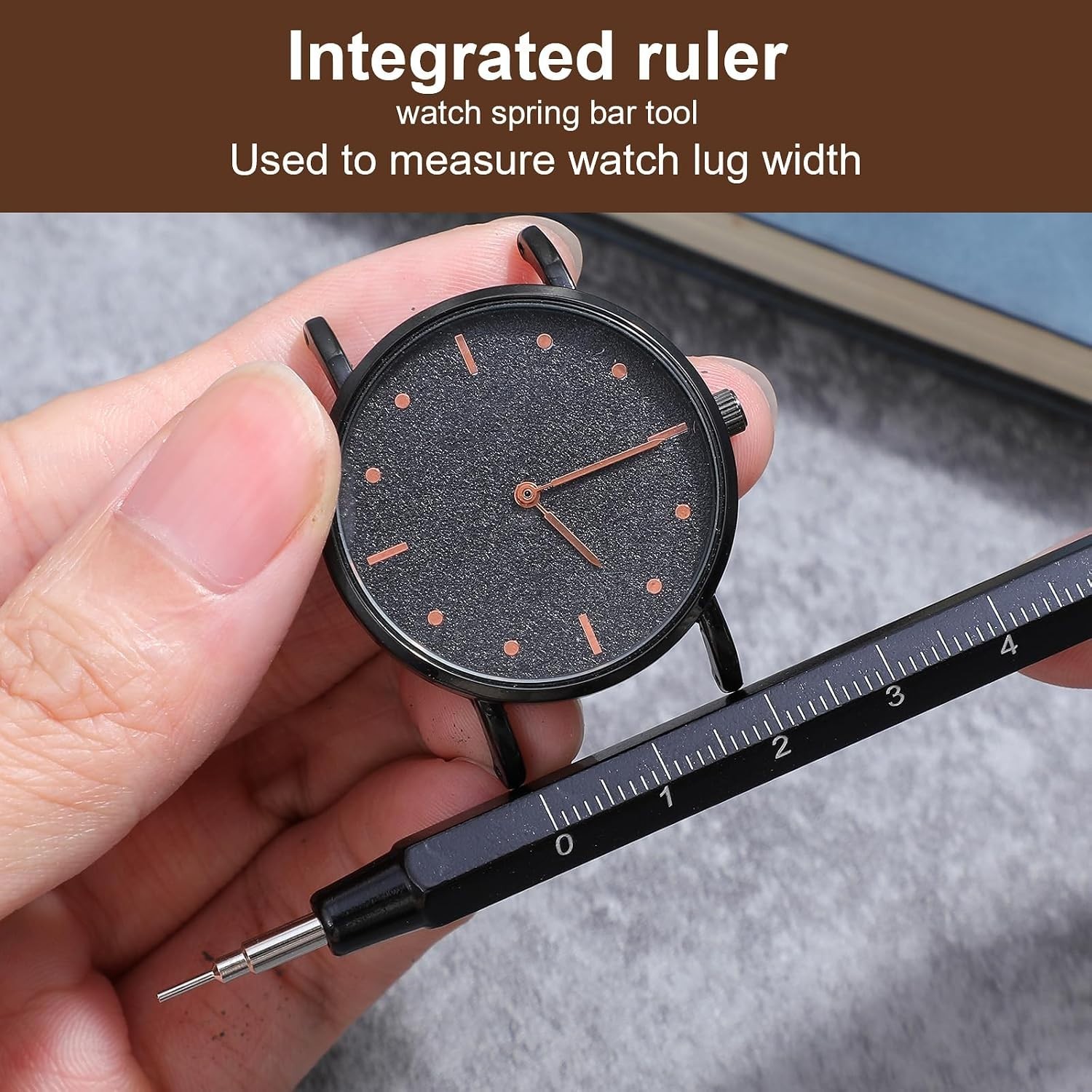 Compact Watch Spring Bar Tool Set with High-Density Cleaning Cloth Included