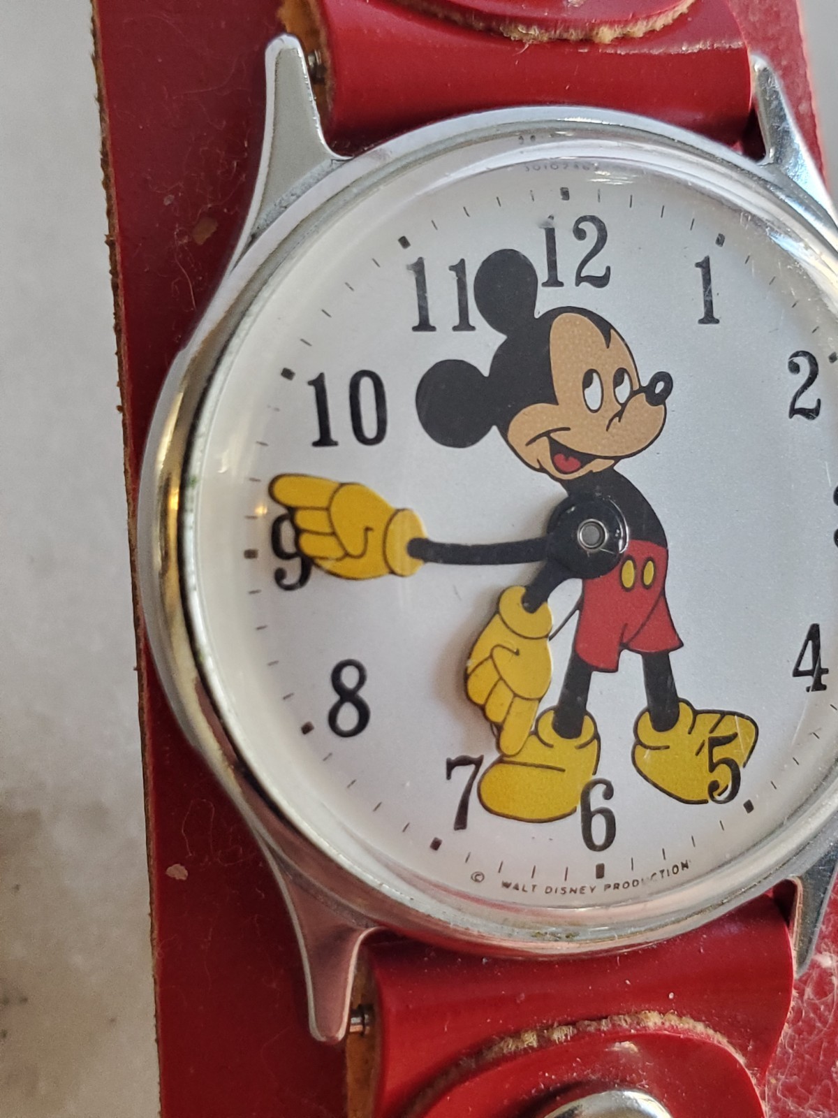 Vintage Mickey Mouse Watch Ingersoll Timex Disney Mechanical WORKS GREAT
