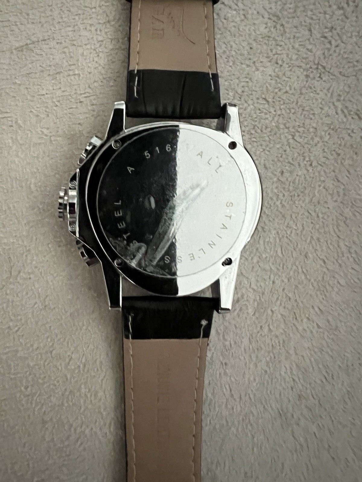 JARAGAR A516 Automatic Tonneau Silver Case White Dial Black Leather Strap