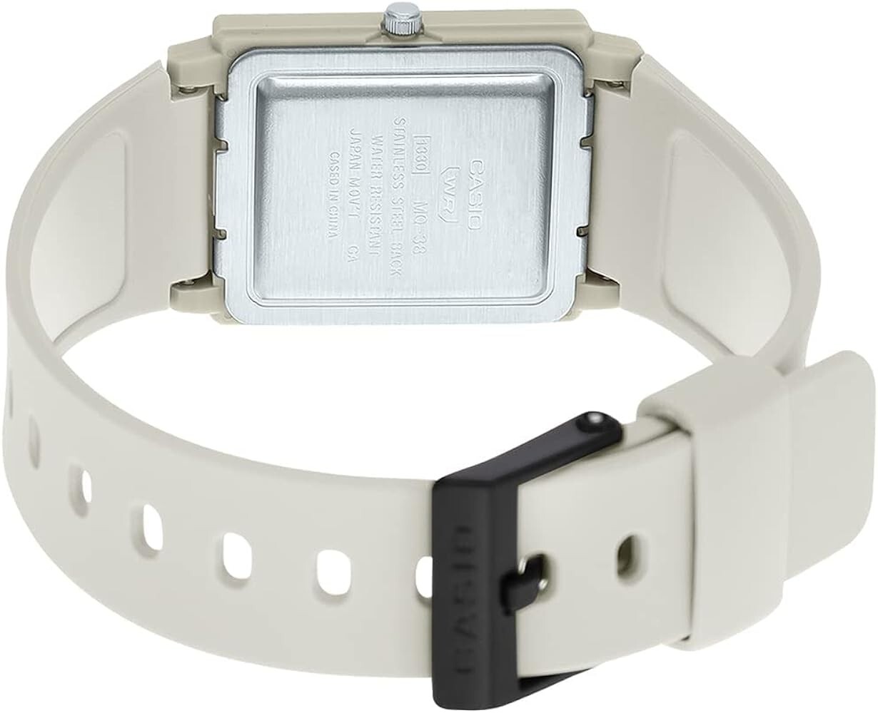 Casio POP Analog Beige Resin Strap Water-Resist Quartz MQ-38UC-8A Ladies Watch