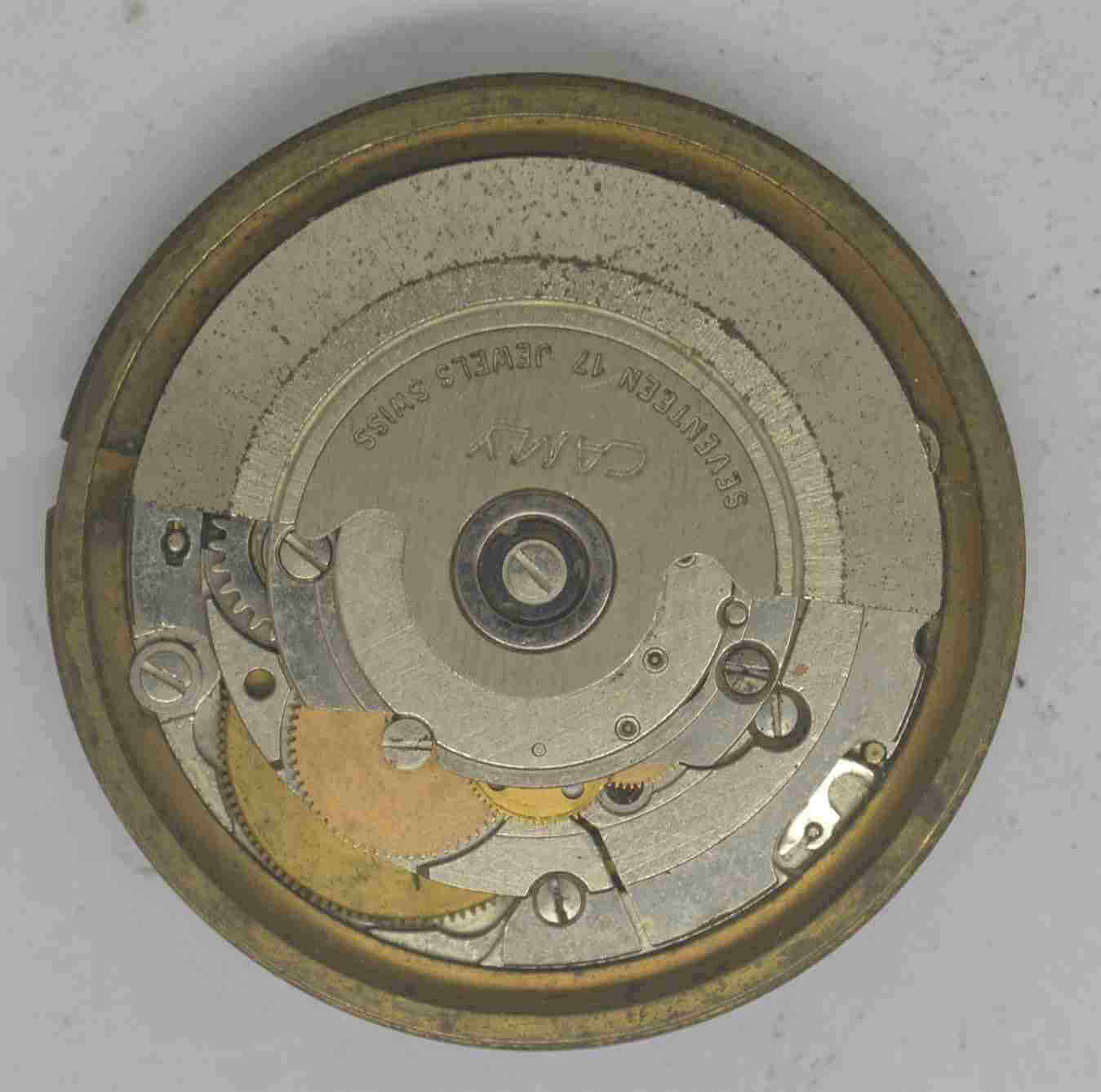 VTG CAMY SEA CLUB Movement & Dial. ETA 2879. For Parts