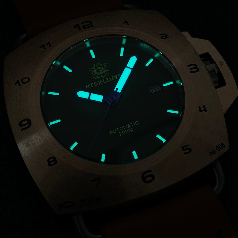 STEELDIVE SD1935S Mens Bronze 47mm Automatic Dive Watch NH35 Sapphire Steel