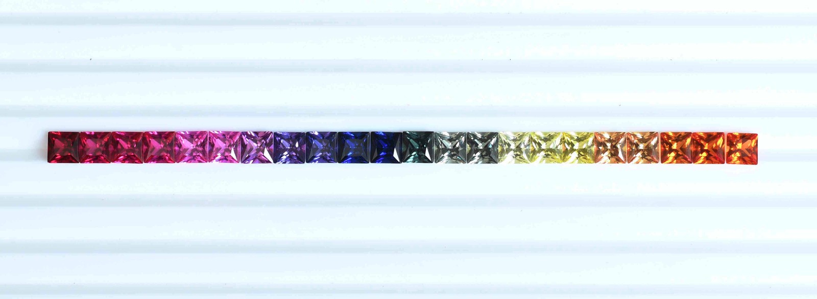 5×5 mm Natural Rainbow Sapphire Princess Cut 22 pcs Stunning Loose Gemstone