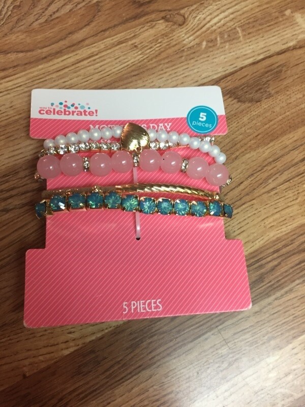 Set Of 5 Way To Celebrate MOTHER’S Celebrate Patriotic Bracelet MULTICOLOR NEW