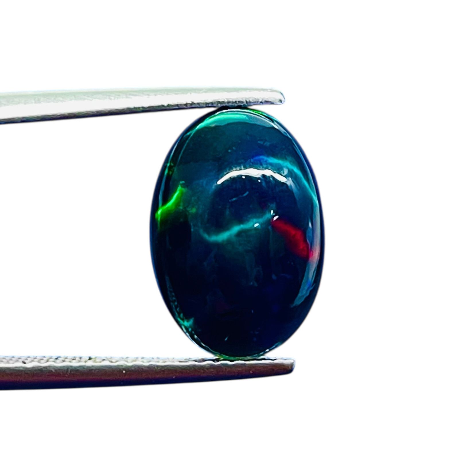 3.34 Cts Natural Ethiopian Black Opal 13.5×9.5mm Oval Cabochon Loose Gemstone