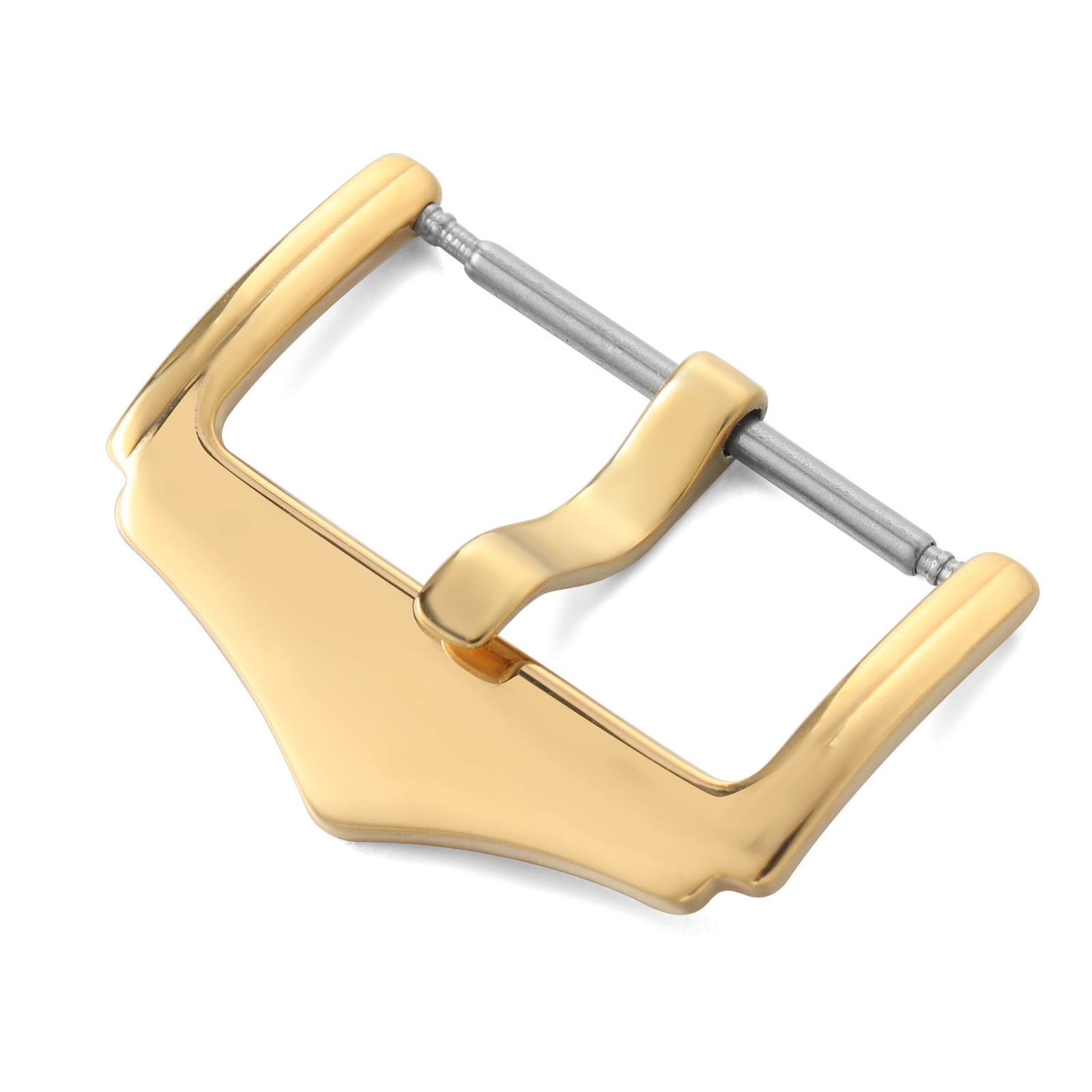 Polish Stainless Steel Watch Buckle 3.0mm Solid Tongue Triangle Clasp 16mm-22mm