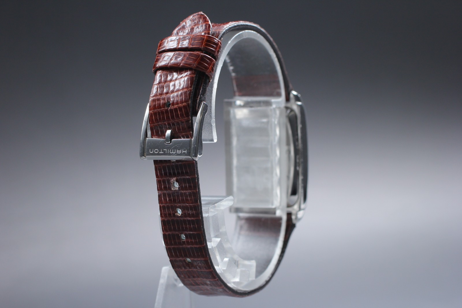 [Exc+5] Hamilton Ardmore H112210 Silver Women’s Square Quartz Watch From JAPAN