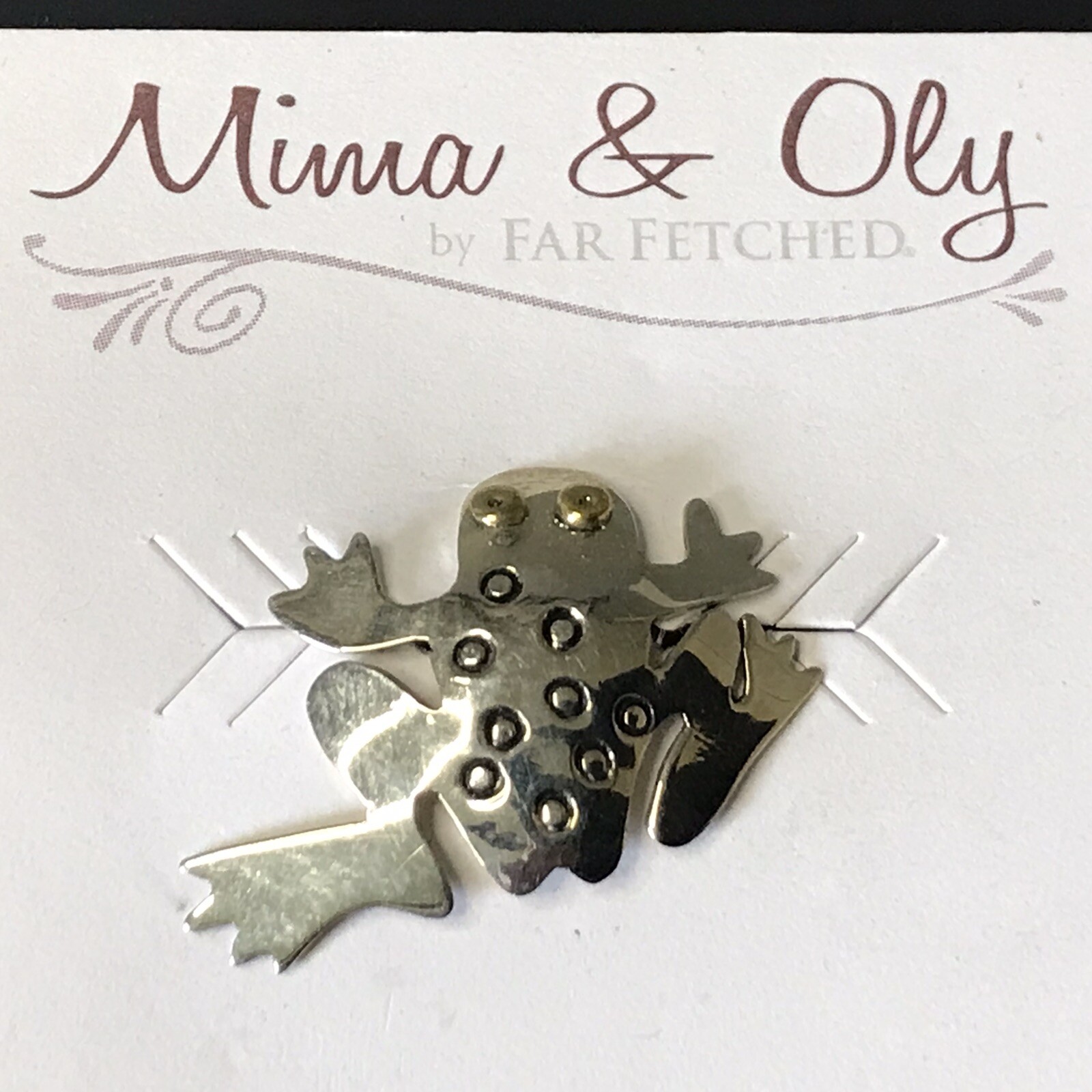 Mima & Only Frog Lapel Pin Copper Brass & Base Metal By Far Fetched ~B3~