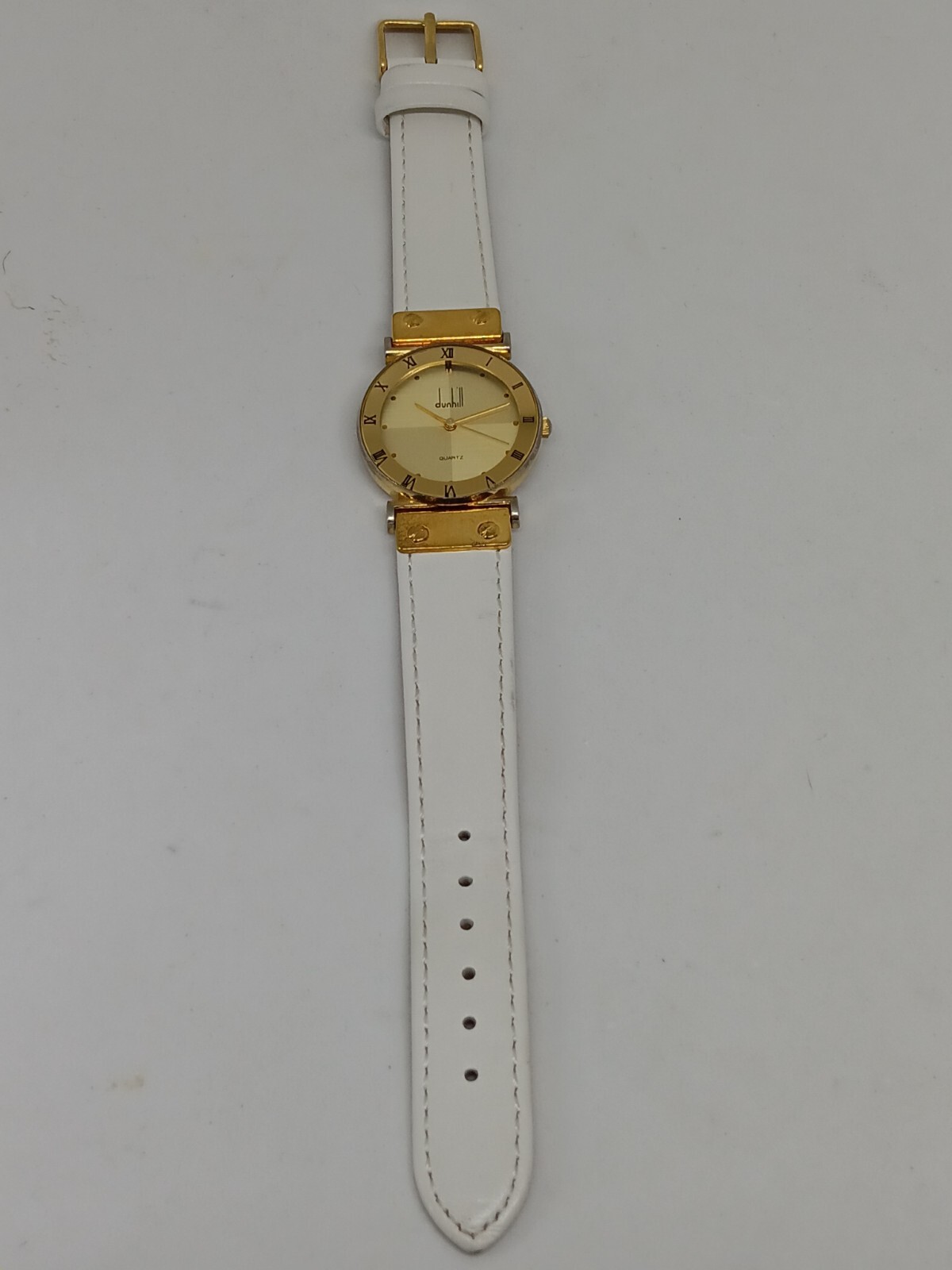 Vintage Dunhill Overseas 2035-15 Women’s 30mm Gold Tone Quartz Watch