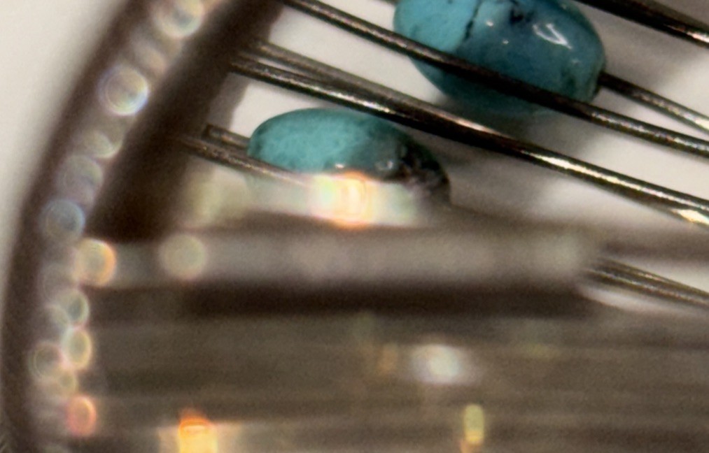 Tana Acton Sterling Silver Kinetic Wave Cuff Bracelet/Turquoise Beads 27.24 gr.