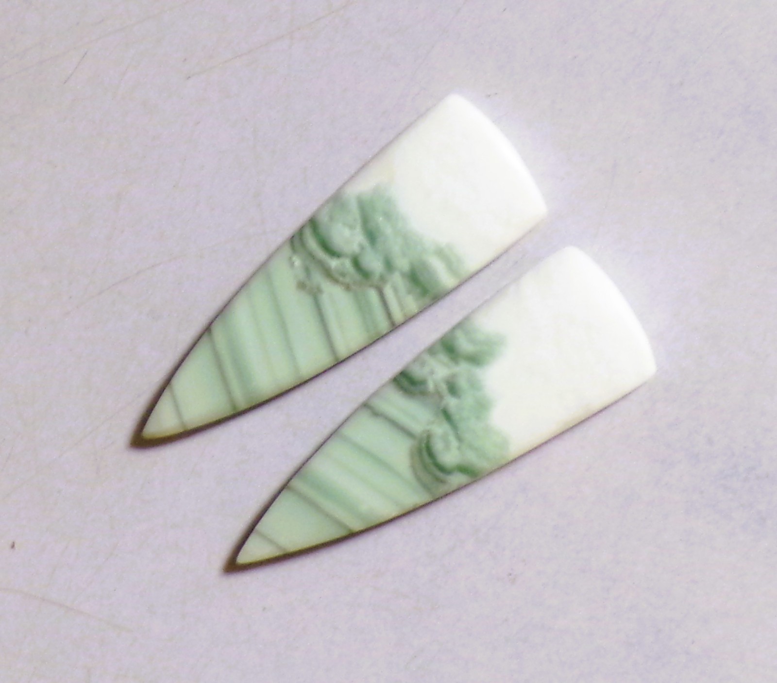 20.50 Cts Natural Saturn Chalcedony Cabochon Match Pair Gemstone 34X11.4MM DE-26