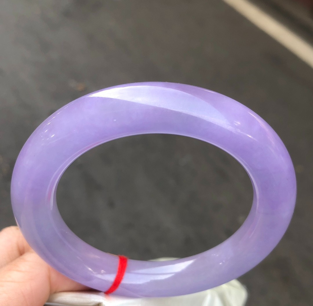 Natural ice Purple&lavender Burmese Jade jadeite amulet Bracelets Bangle 57mm