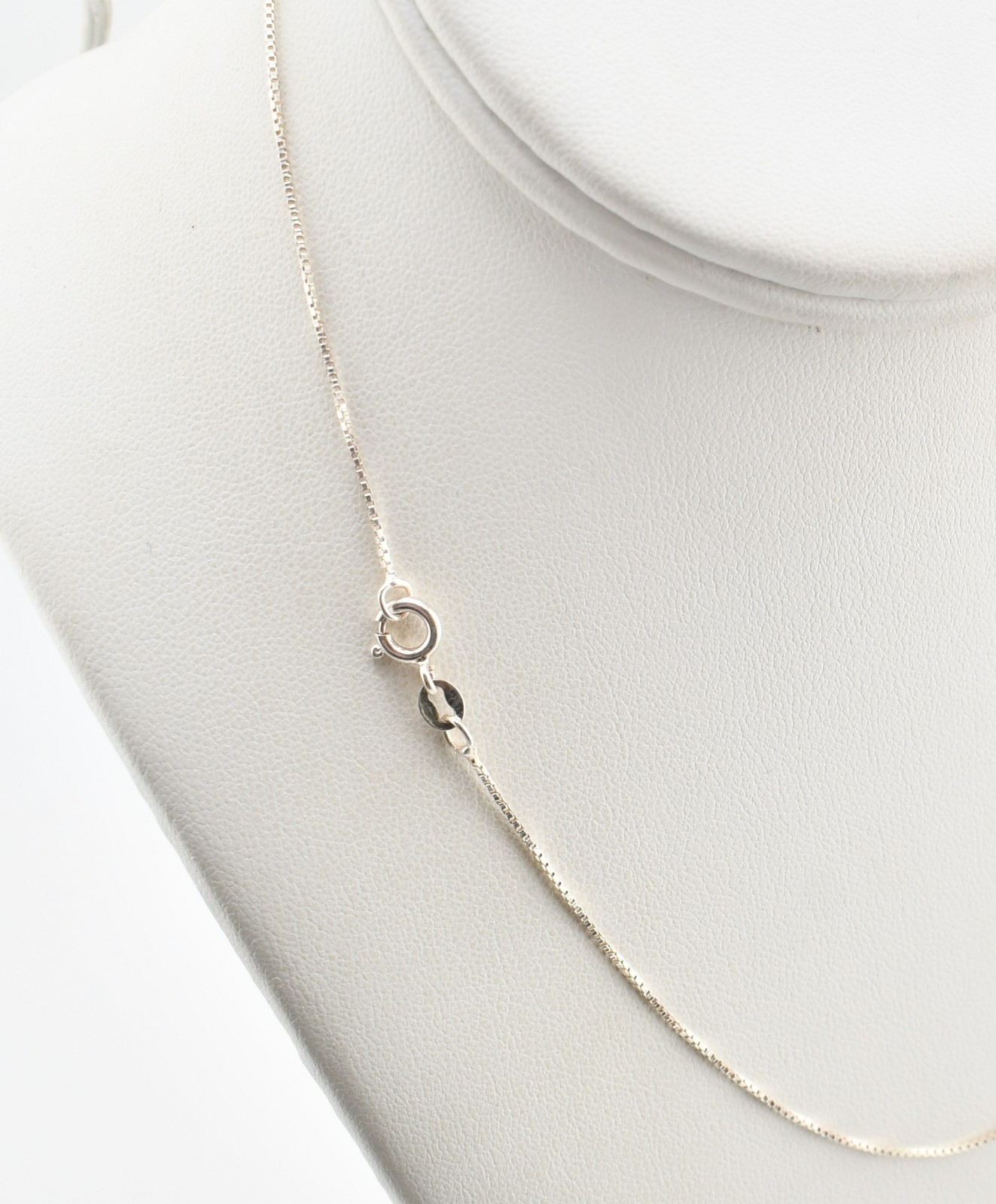 Sterling Silver Box Chain Link Necklace 17.0″ #FMG967