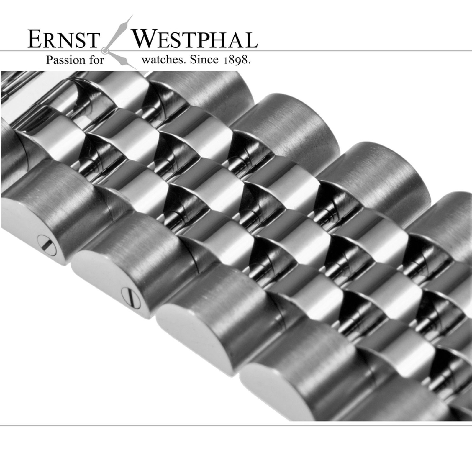Bracelet, Jubile style, steel, concealed clasp, 20 mm, compatible to Rolex