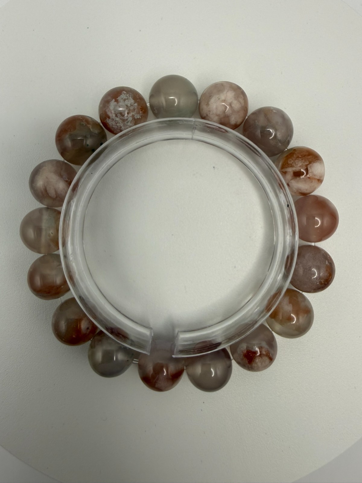 Natural High Quality Pink Sakura Flower Agate – 12mm – B5-4188