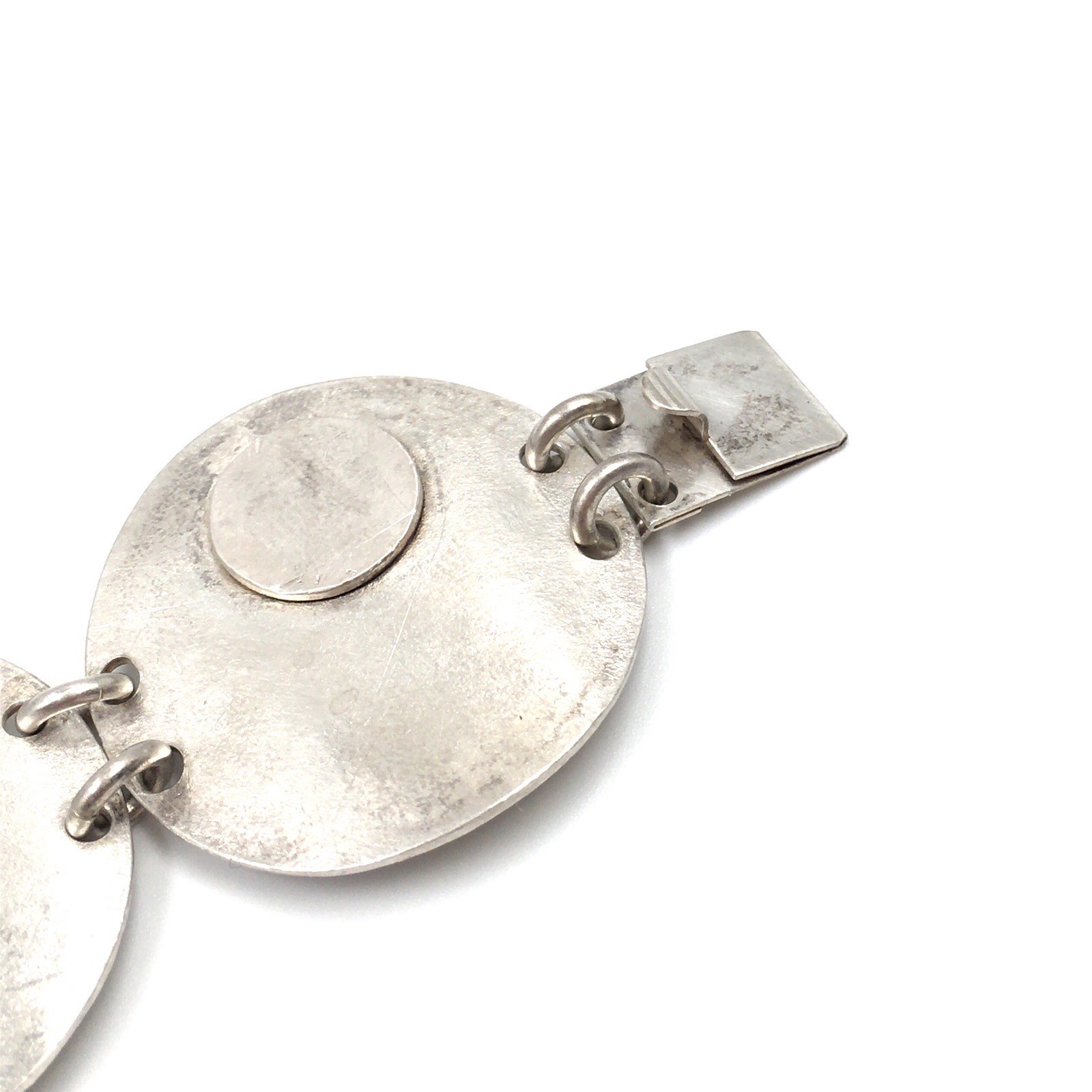 925 Silver Bracelet Designer Jewellery Solid 58g Modernist Space Age Unknown GJ?
