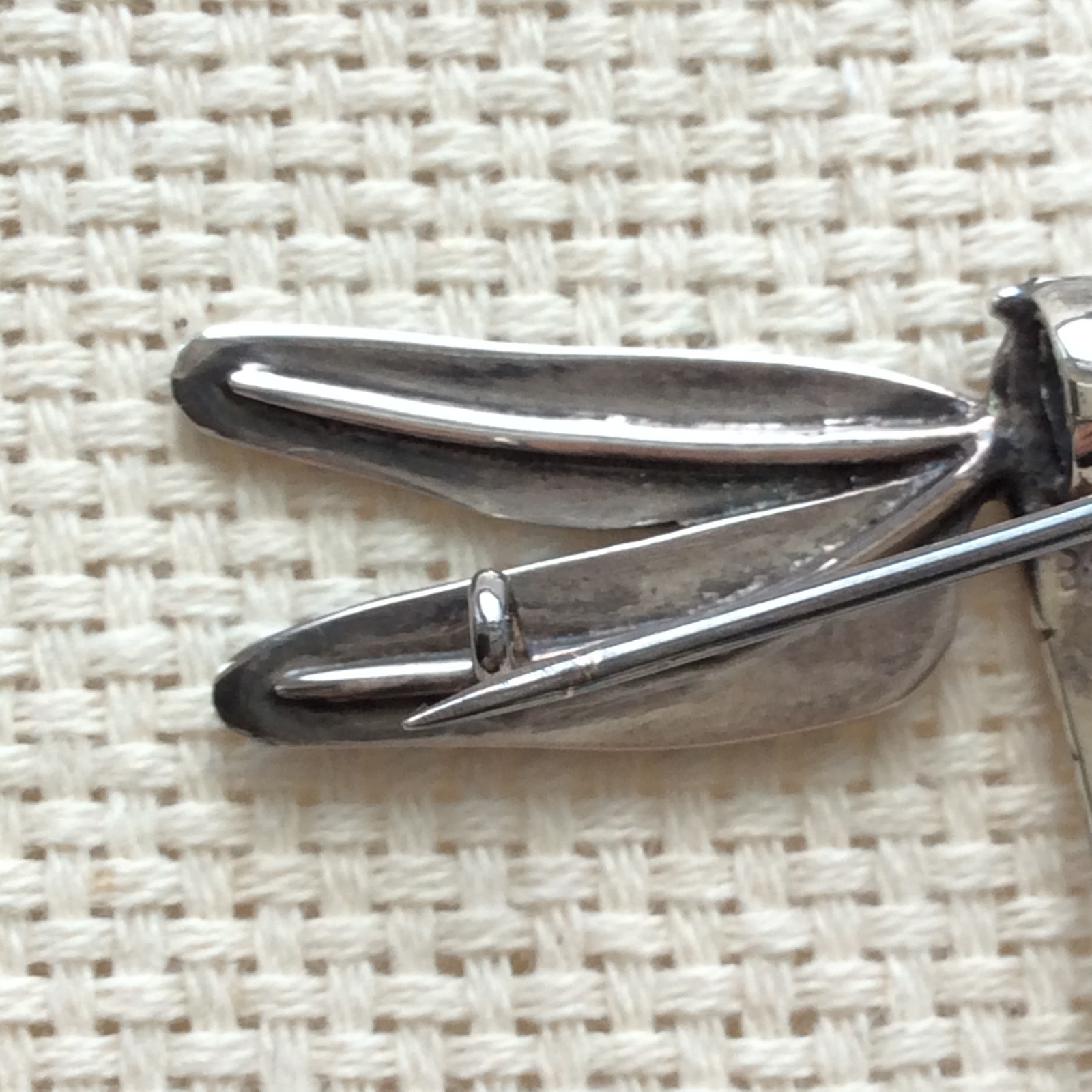 Arior dragonfly brooch pendant – Silver – Enamel Blue Mosaic – 5cm/2in – Boxed