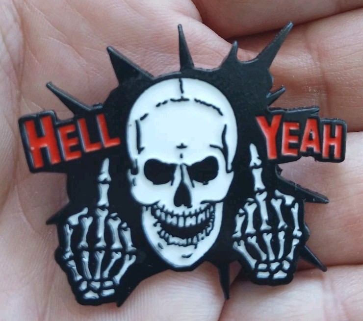 Stone Cold Steve Austin Hell Yeah 3:16 Skull WWE WWF WCW Custom ENAMEL PIN 90s G