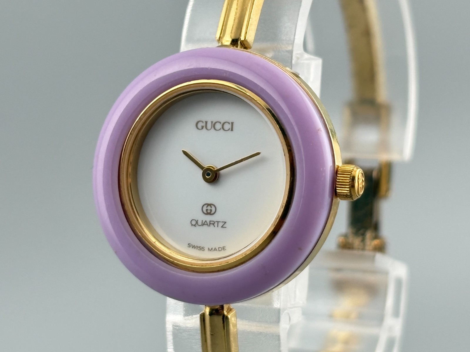 [Good] Gucci Change Bezel 1100-L Women Watch Gold White 11 Colors