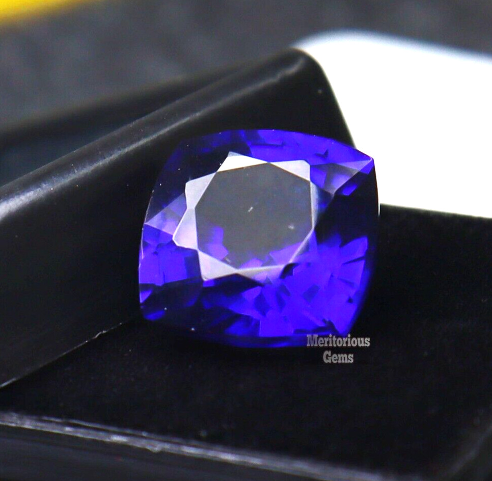 10 Ct Natural Flawless Ceylon Sapphire Cushion Cut CERTIFIED Blue Loose Gemstone