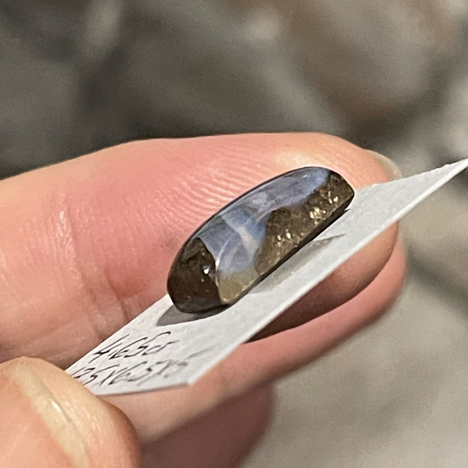 4.65ct 13.5×6.5x5mm Australian Crystal Boulder Opal Cabochon Ring Gem