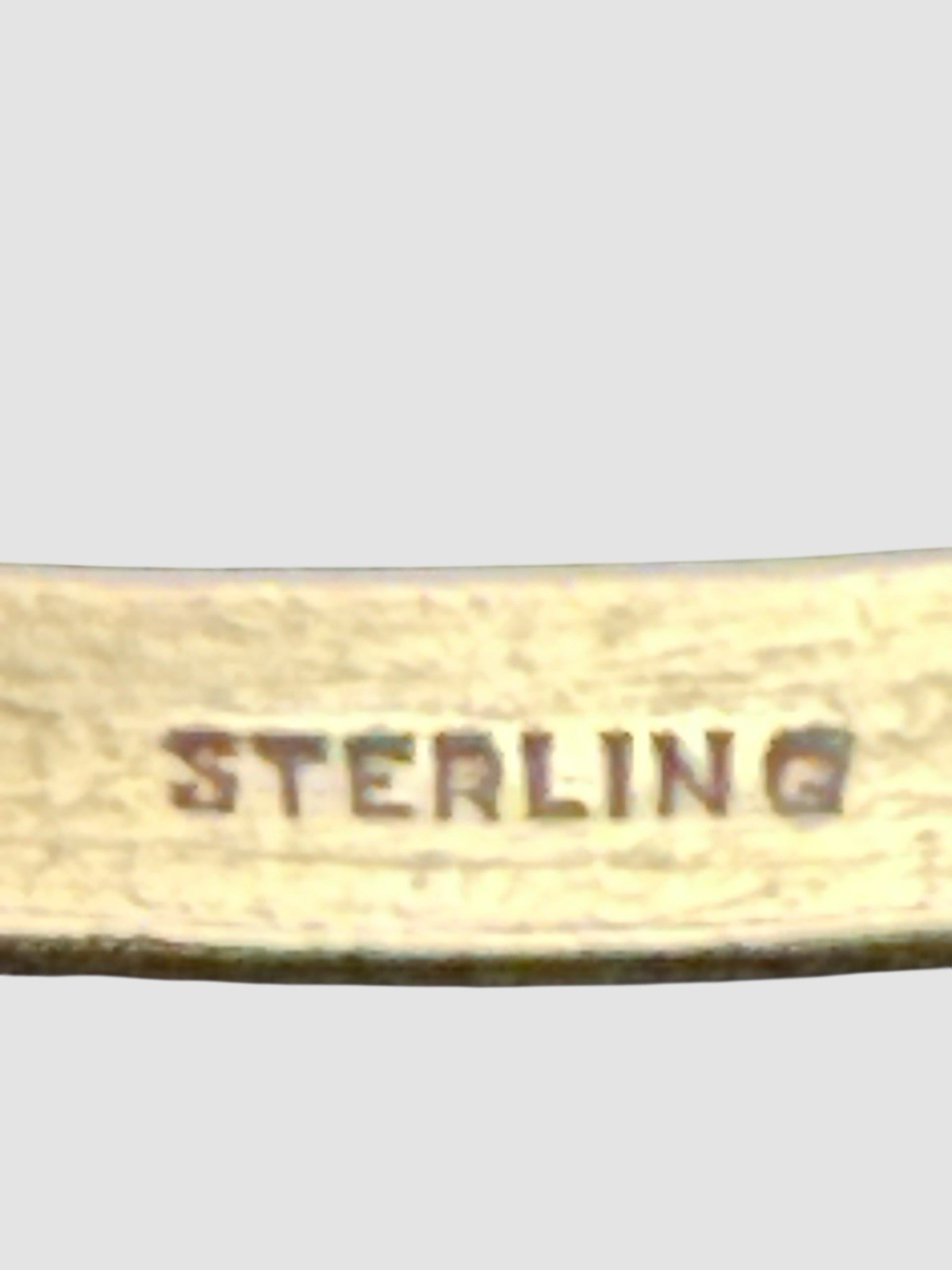 Sterling Silver Floral Bangle Bracelet 8in 4mm Stackable Boho Chic